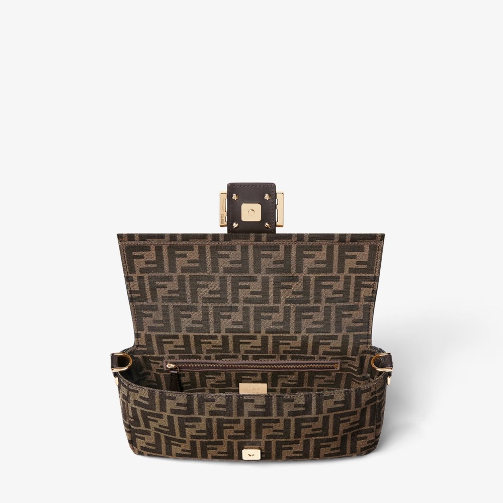 Fendi Black and Tan Monogram Shoulder Bag - Picture 10 of 11